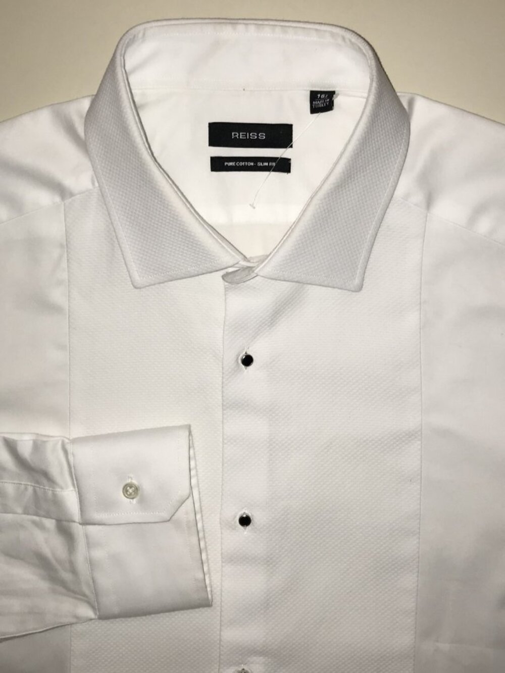 Men's Reiss Tuxedo White Dress Shirt-Size: 16 1/2